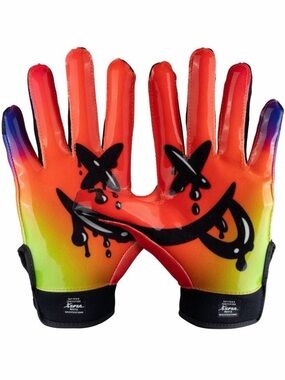 Cutters Game Day Receiver Youth Glove- Drip Face S/M: Football Gear, Nylon NEW